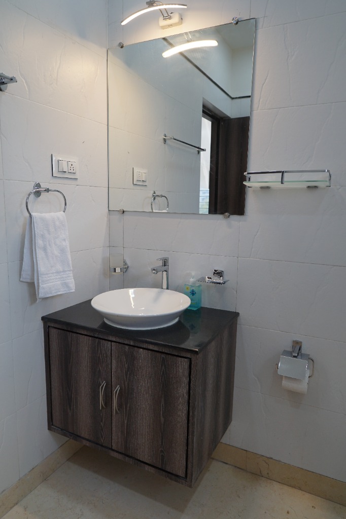 Bathroom vanity and wash area